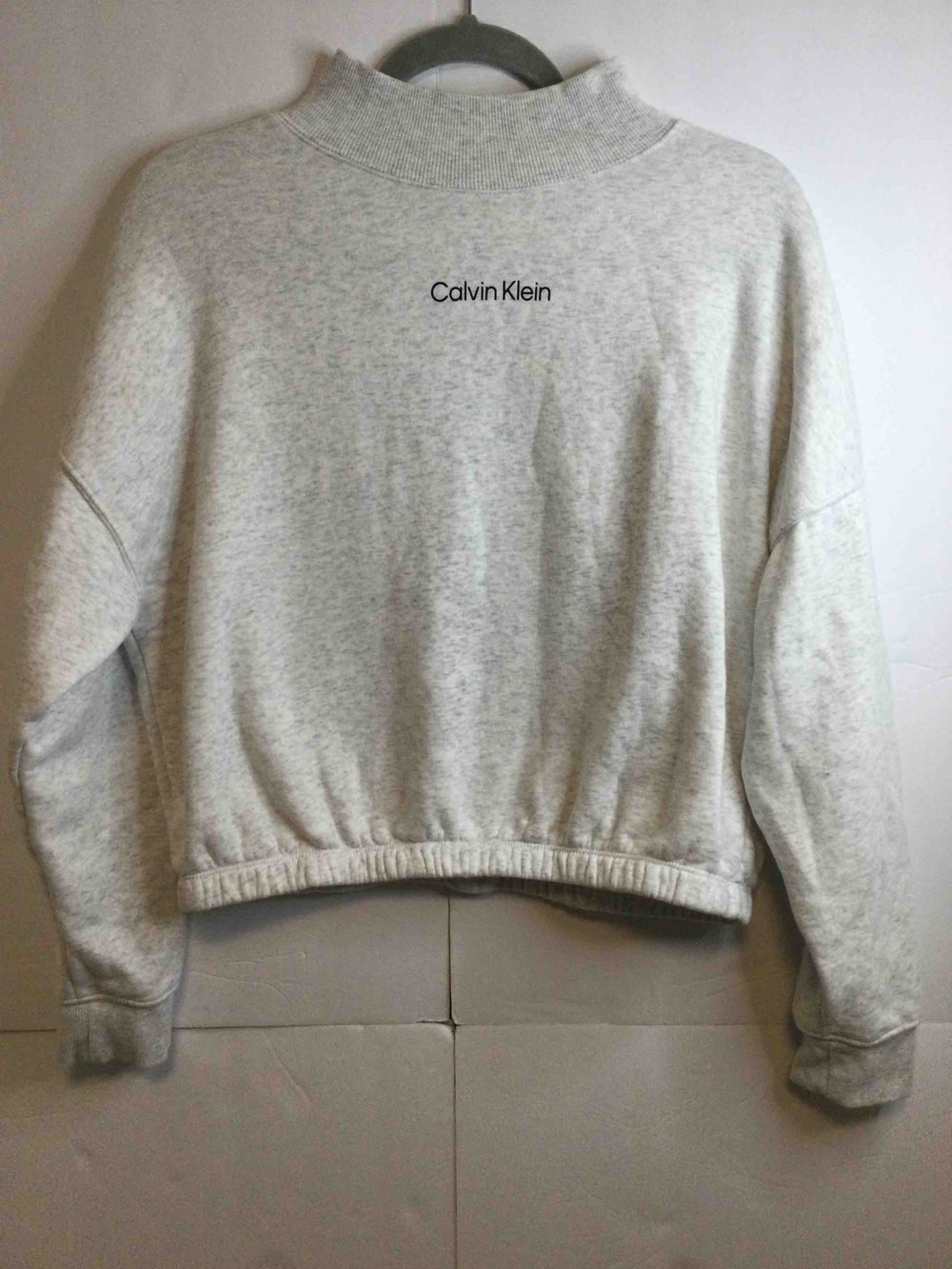 Calvin Klein Women's Light Gray Mock Neck Sweater